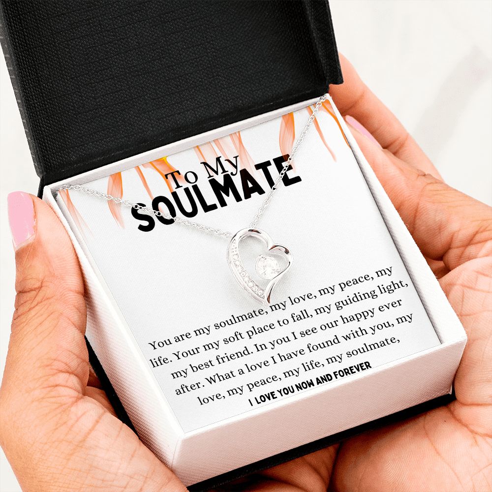 Soulmate Forever Love Necklace,Girlfriend Necklace, Wife Christmas Gift, Necklace for Girlfriend, Anniversary Gift for Her