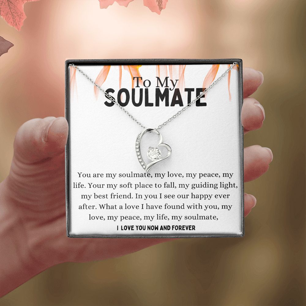 Soulmate Forever Love Necklace,Girlfriend Necklace, Wife Christmas Gift, Necklace for Girlfriend, Anniversary Gift for Her