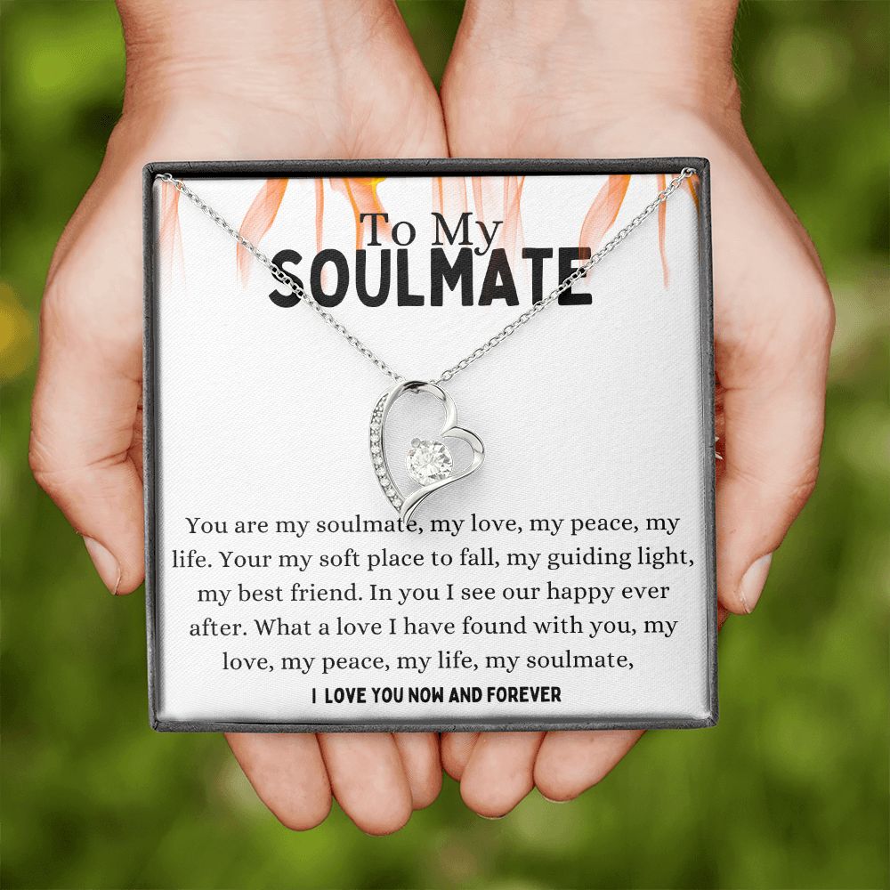 Soulmate Forever Love Necklace,Girlfriend Necklace, Wife Christmas Gift, Necklace for Girlfriend, Anniversary Gift for Her