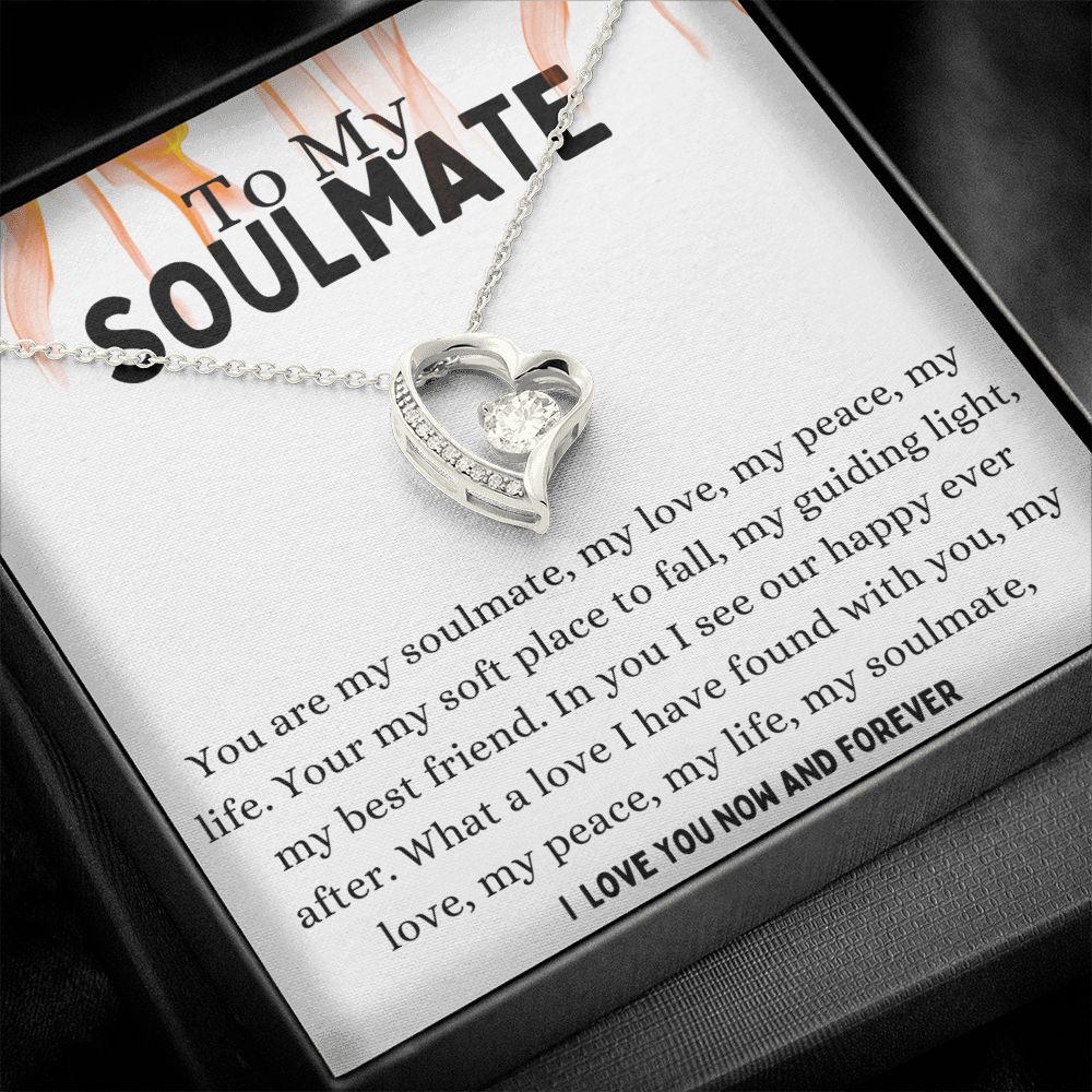 Soulmate Forever Love Necklace,Girlfriend Necklace, Wife Christmas Gift, Necklace for Girlfriend, Anniversary Gift for Her