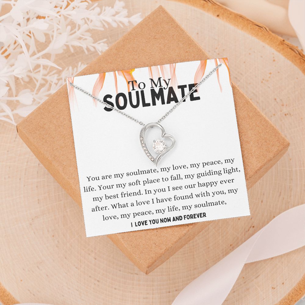 Soulmate Forever Love Necklace,Girlfriend Necklace, Wife Christmas Gift, Necklace for Girlfriend, Anniversary Gift for Her