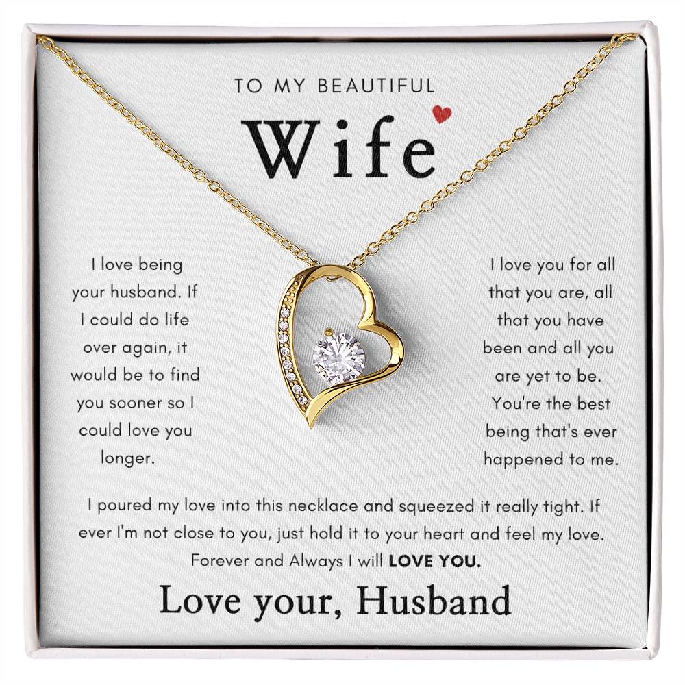 Wife Necklace, Birthday Gift, Anniversary , Gifts for her, Forever Love