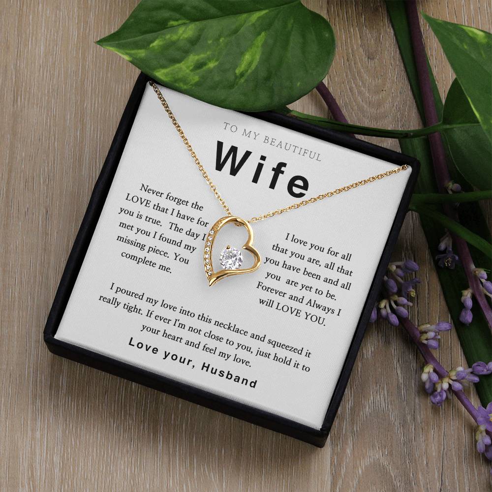 Wife Necklace, Birthday Gift, Anniversary, Gifts for her