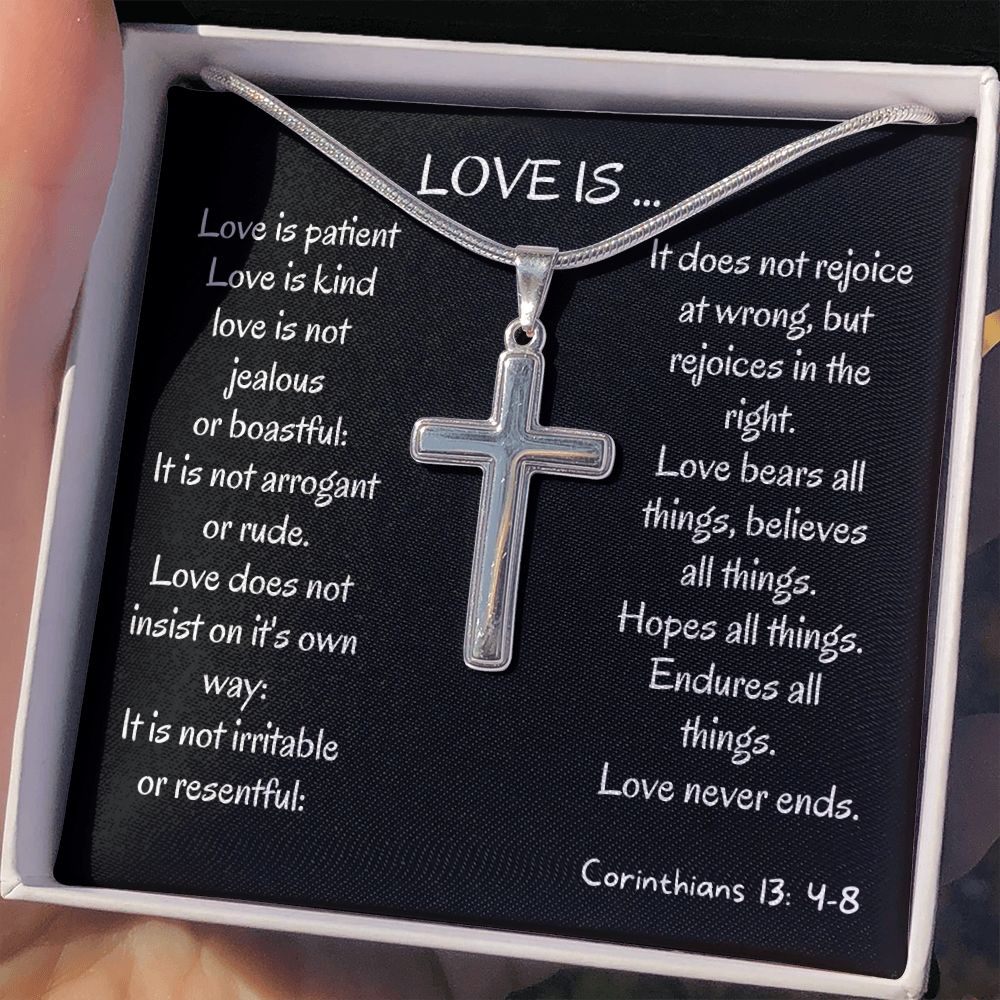 stainless steel cross Christian cross necklace