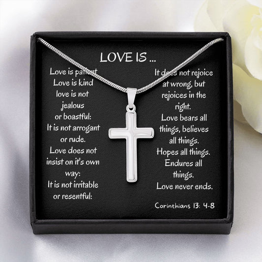 stainless steel cross Christian cross necklace