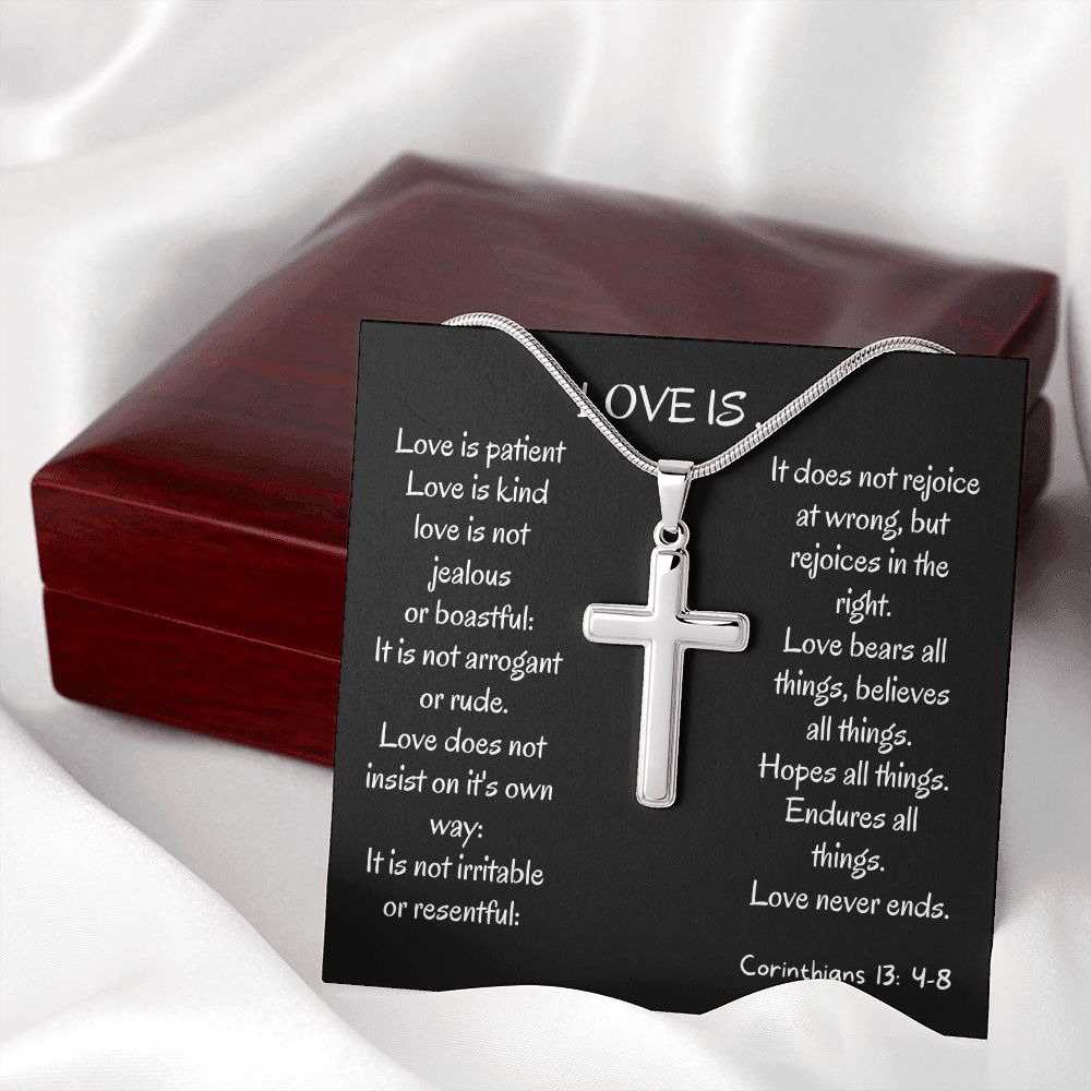 stainless steel cross Christian cross necklace