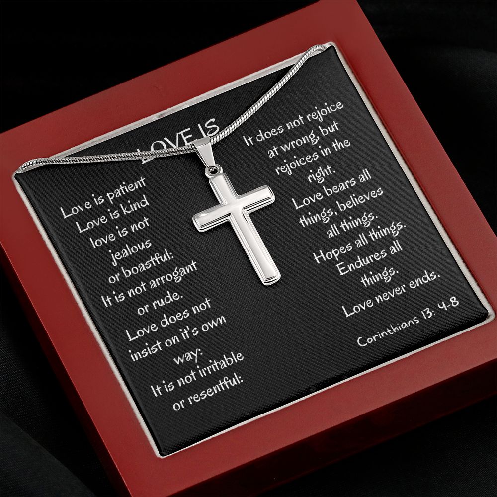 stainless steel cross Christian cross necklace