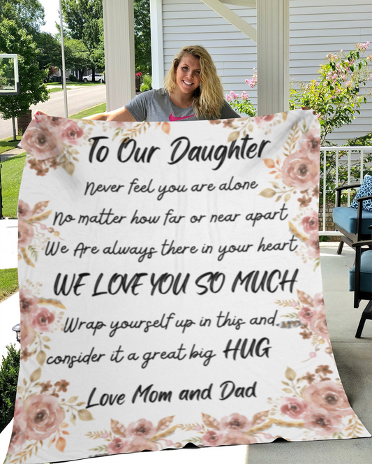 To Our Daughter , Daughter Gift Blanket, Birthday Gift for Daughter, Cozy Plush Fleece Blanket - 50x60