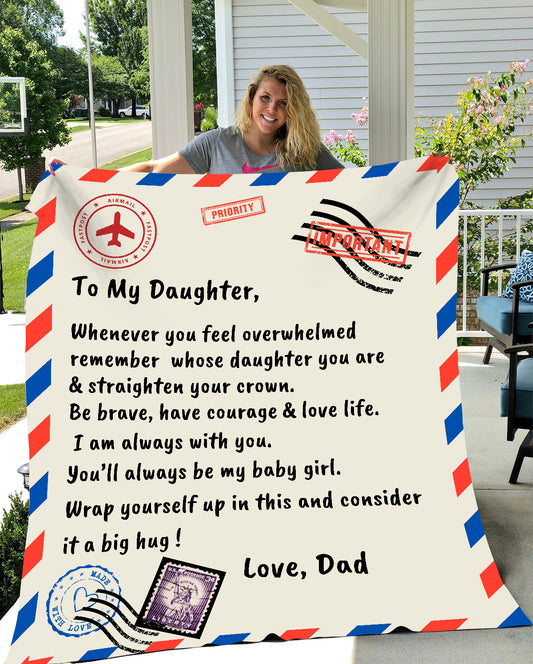 To My Daughter From Dad, Blanket, Birthday Gift