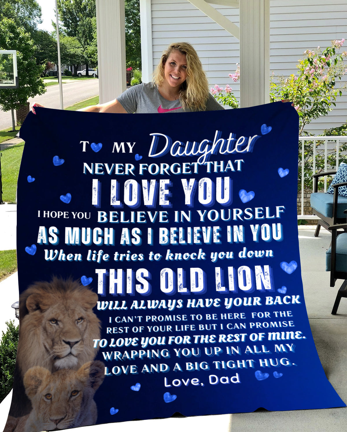 Daughter Blanket Gift,  Premium Sherpa Blanket Gift For Daughter, Gifts for Her