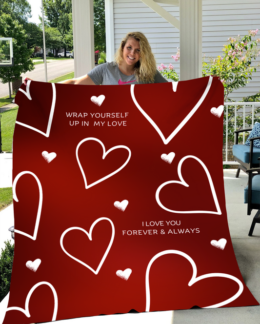 Blanket of Love To Soulmate, Gifts for Her, Mother's Day, Birthday Gift, Cozy Plush Fleece Blanket