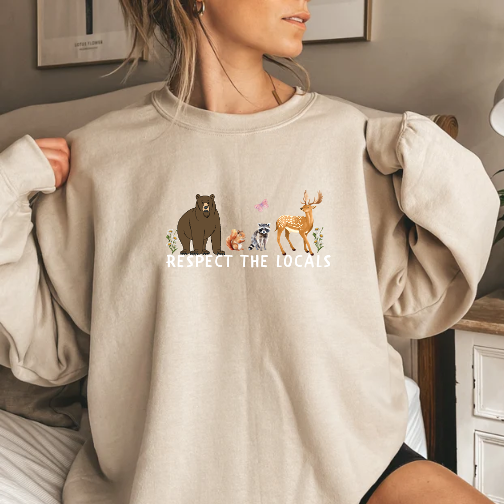 Respect the Locals Ladies' Crewneck Pullover Sweatshirt