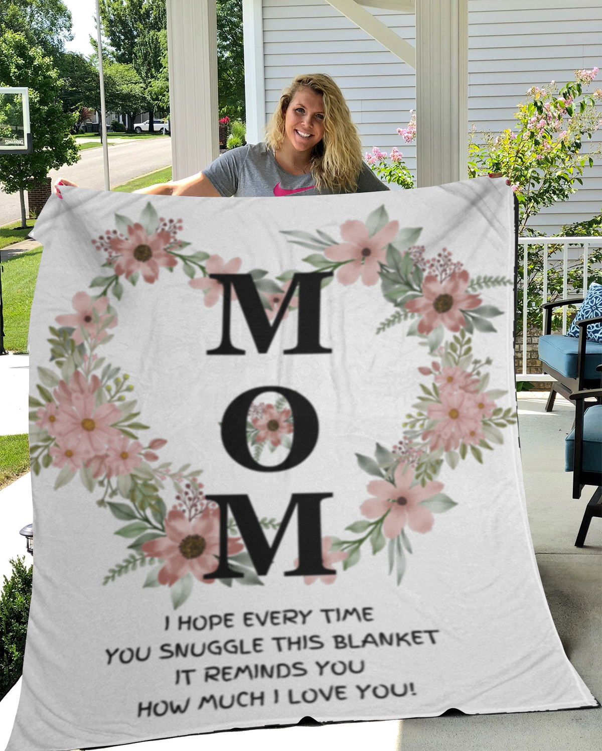 Mom Gift Blanket, Black Sherpa Blanket, Gift's for Mom, Gifts For Her
