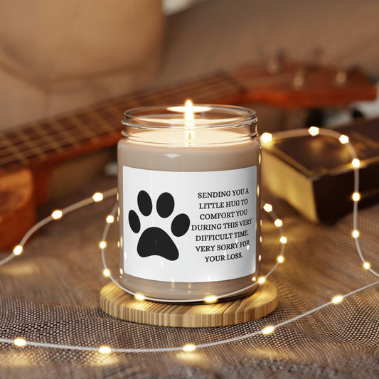 Paw Print - Sorry For Your Loss /Scented Soy Candle, 9oz