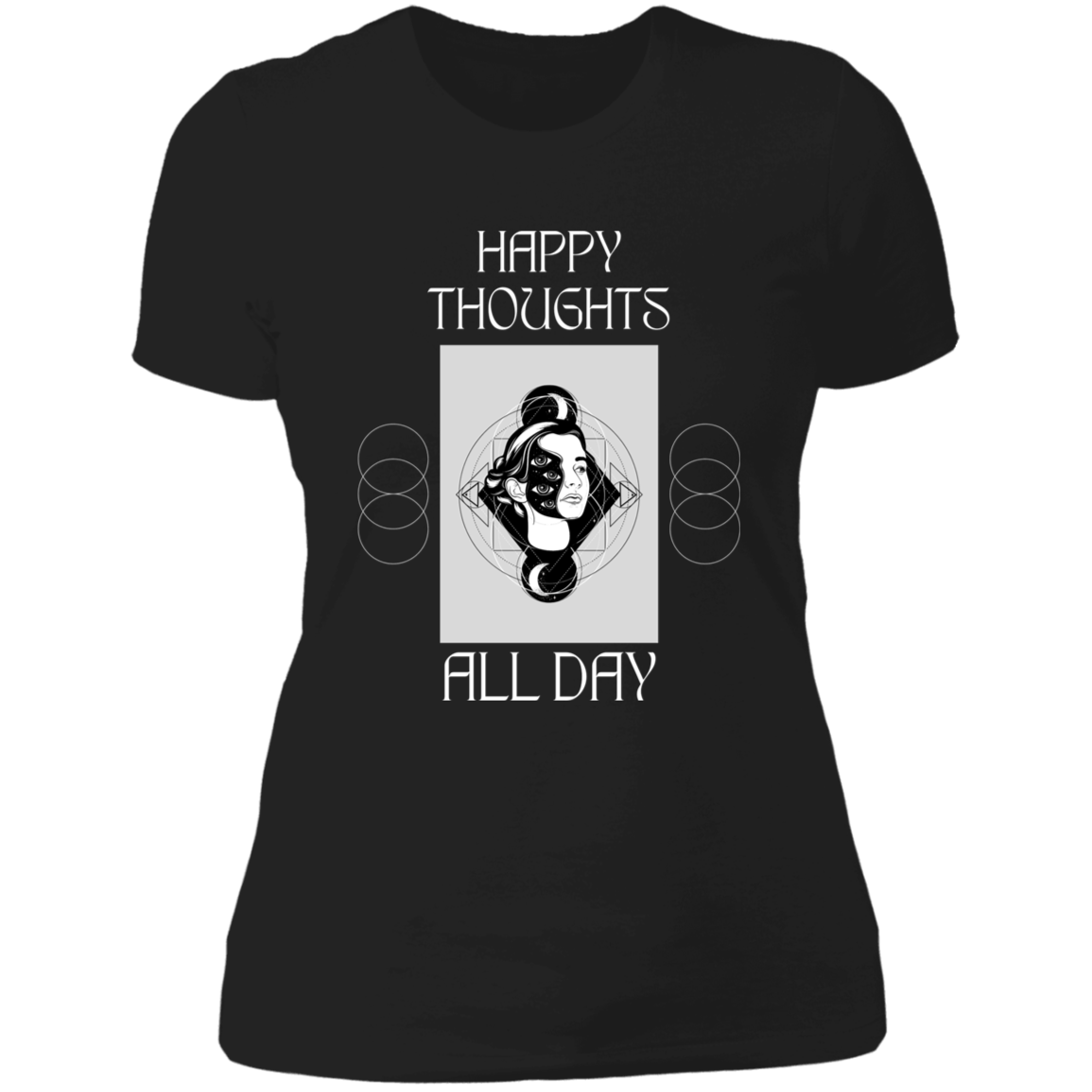 Happy Thoughts All Day ~ Ladies' Boyfriend Tee