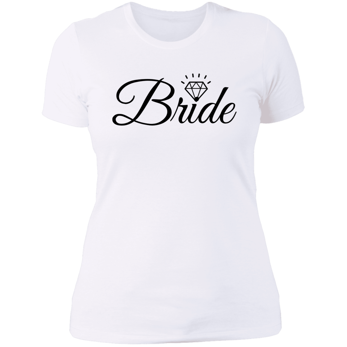 Bride with Diamond  / Boyfriend T-Shirt, Wedding , Wedding Attire, Gift for Her