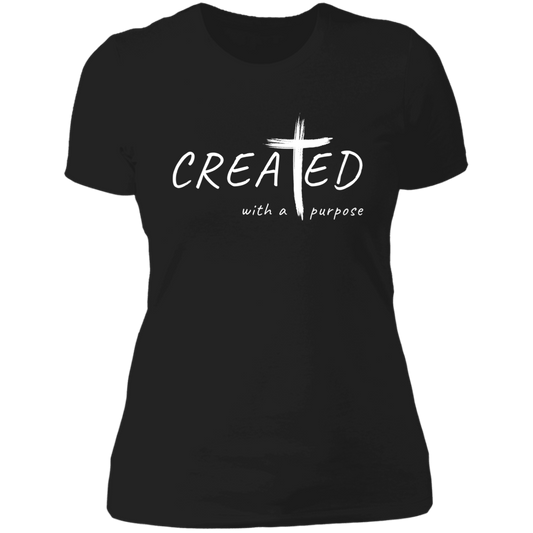Created With A Purpose ~ Ladies' Boyfriend Tee