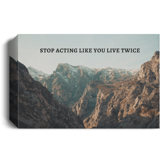Stop Acting Like You Live Twice~Landscape Canvas