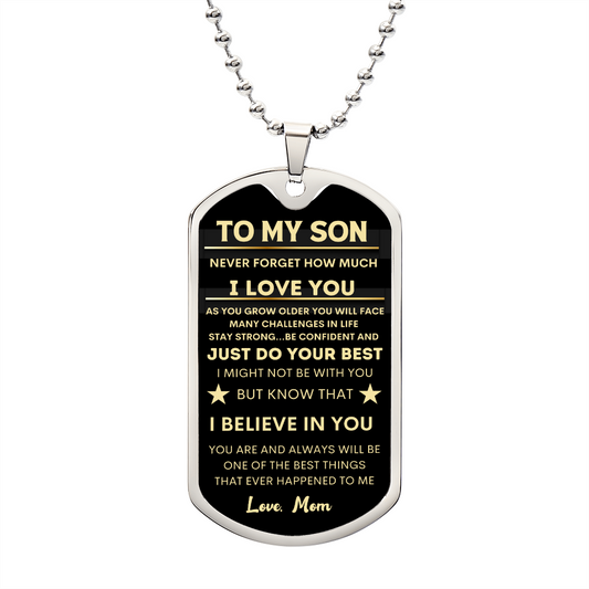 To My Son ~ Love Mom ~The Perfect Keepsake