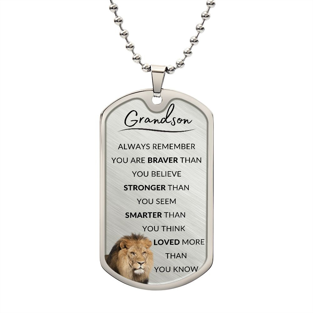 Grandson ~ More than you know... Dog Style Necklace