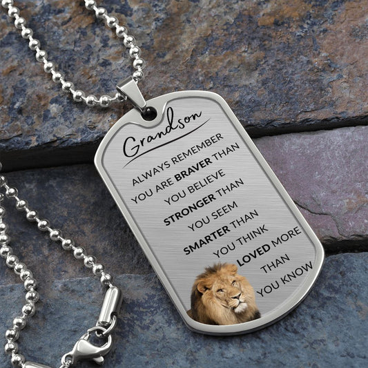 Grandson ~ More than you know... Dog Style Necklace