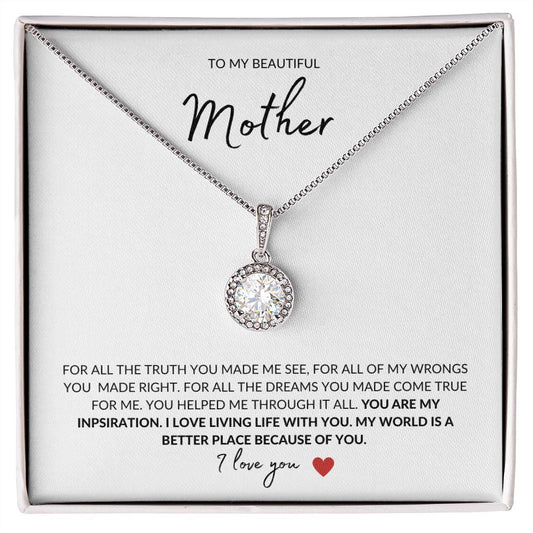 Mother ~ My World / Love Knot Necklace
