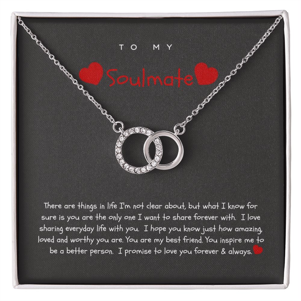 To My Soulmate ~ Me & You Necklace, Girlfriend Necklace, Wife Christmas Gift, Necklace for Girlfriend, Anniversary Gift for Her