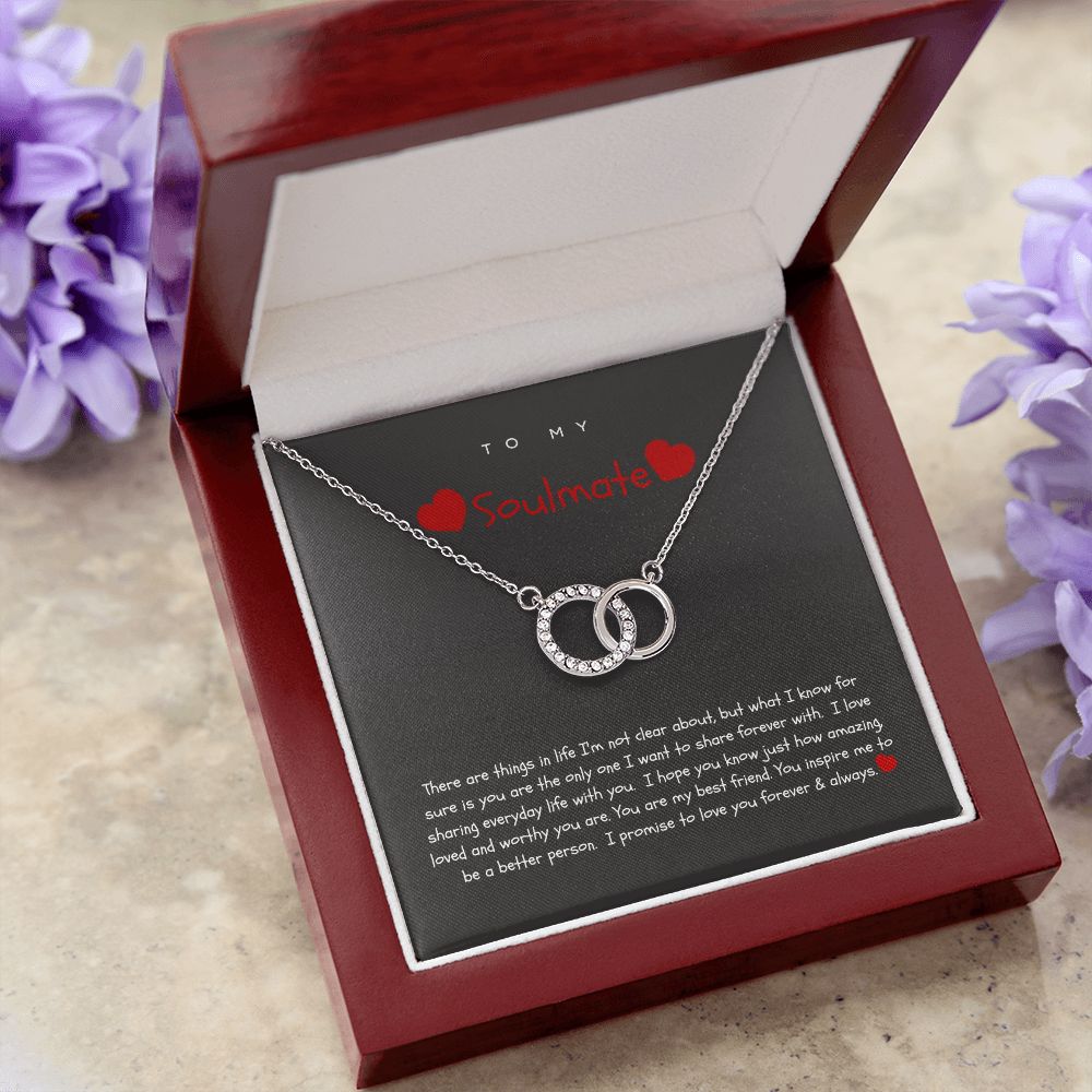 To My Soulmate ~ Me & You Necklace, Girlfriend Necklace, Wife Christmas Gift, Necklace for Girlfriend, Anniversary Gift for Her