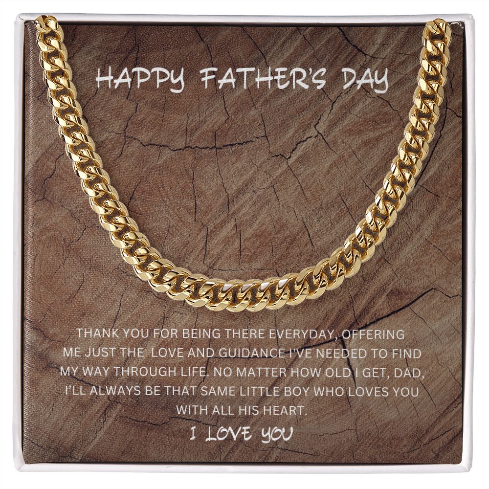 Father's Day ~ Love You / Cuban Link Chain