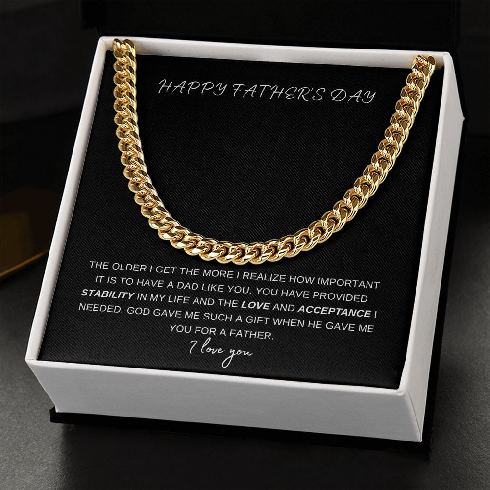 Father's Day ~The Older I Get / Cuban Link Chain