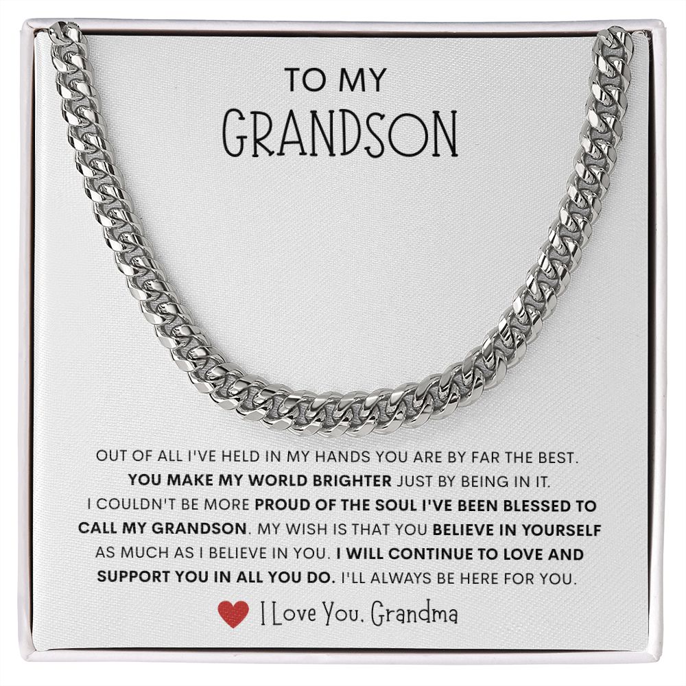 CUBAN LINK CHAIN~ Perfect for your Grandson~ Love & Support