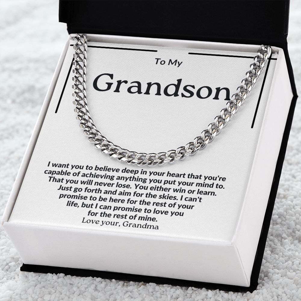 To My Grandson~ Love Grandma~ I Promise