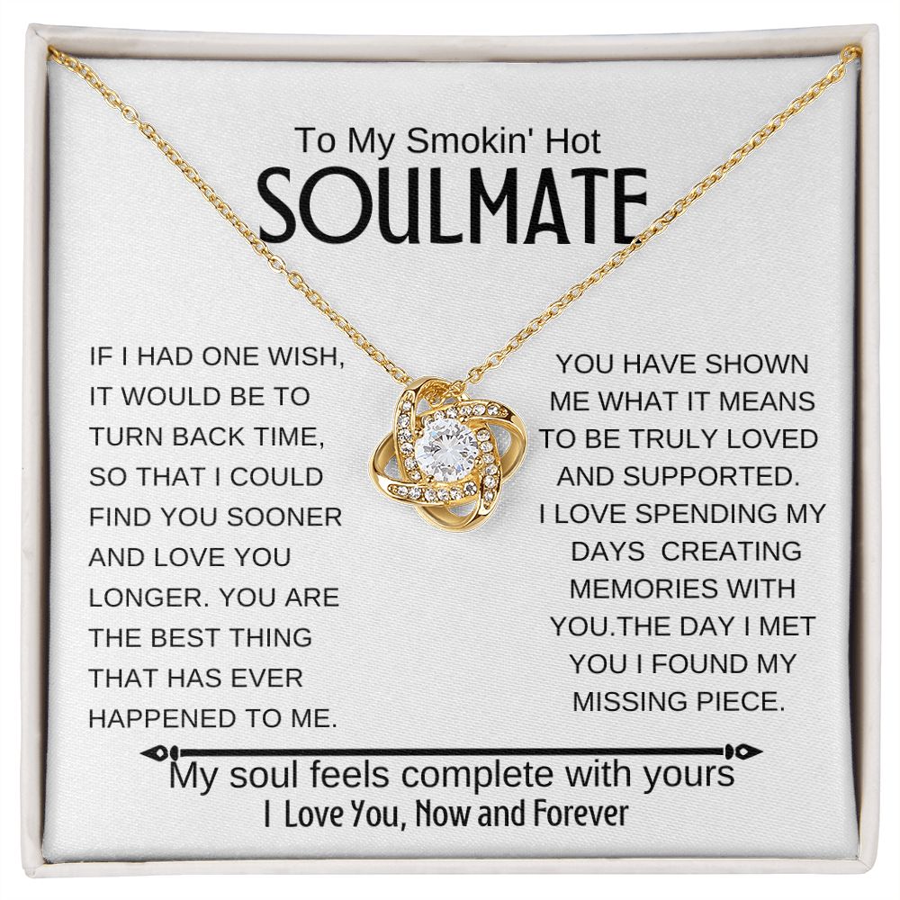 To My Soulmate ~ Stainless Steel, Love knot