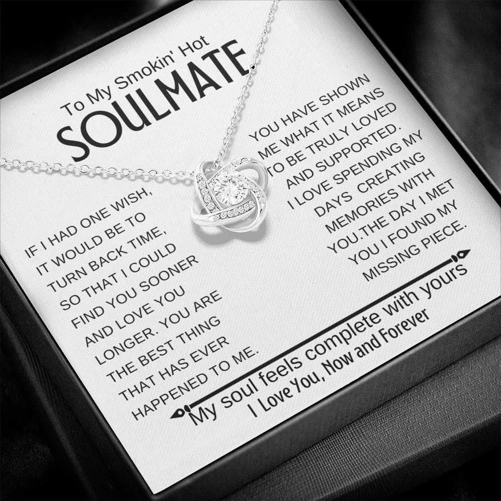 To My Soulmate ~ Stainless Steel, Love knot