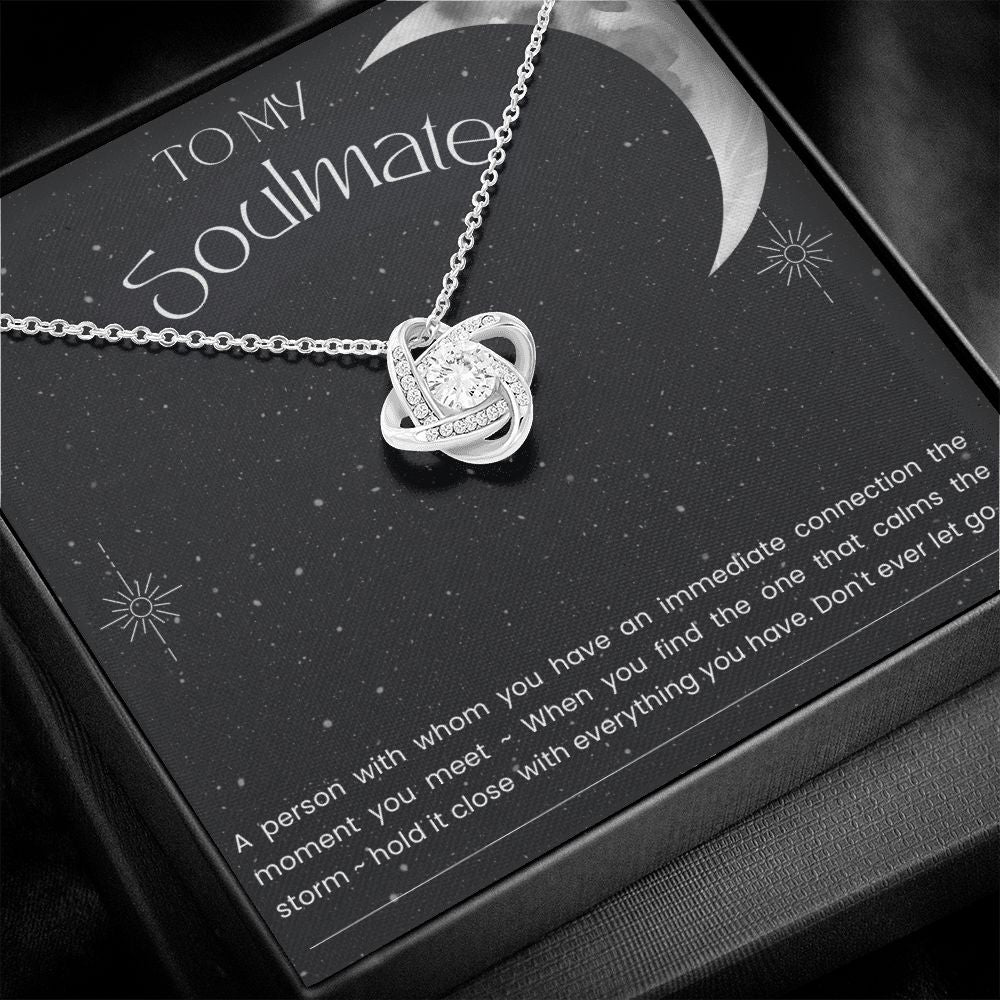 To My Soulmate Necklace Gift, Wife Gift, Anniversary Gift, Friendship Gift, Gifts For Her