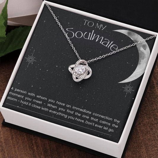 To My Soulmate  Necklace Gift, Wife Gift, Anniversary Gift, Friendship Gift, Gifts For Her