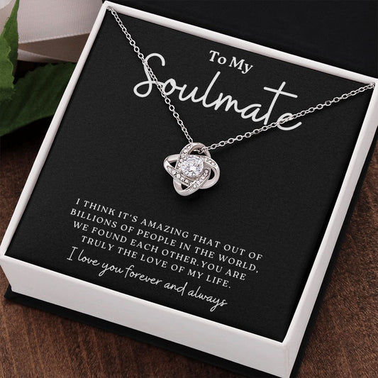 To My Soulmate Necklace, Wife Necklace, Girlfriend Necklace, Wife Christmas Gift, Necklace for Girlfriend, Anniversary Gift for Her