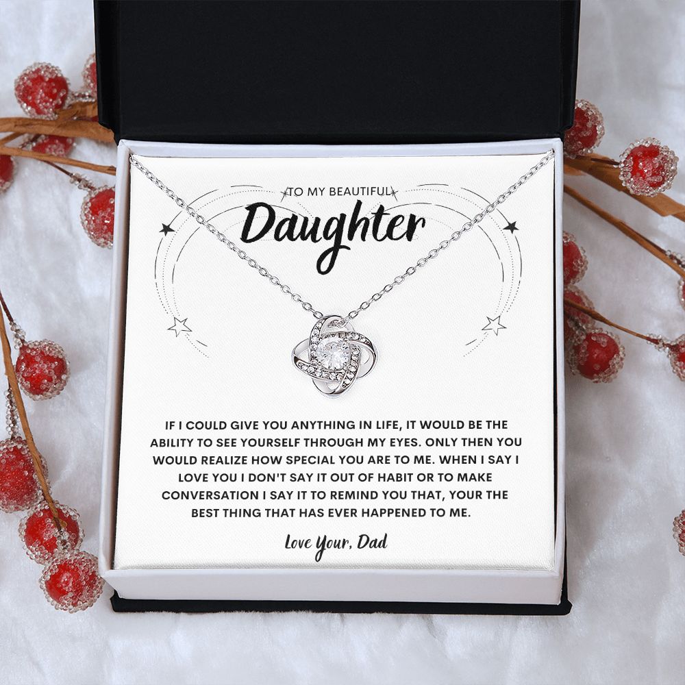 To My Daughter, Love Dad, Sentimental Necklace