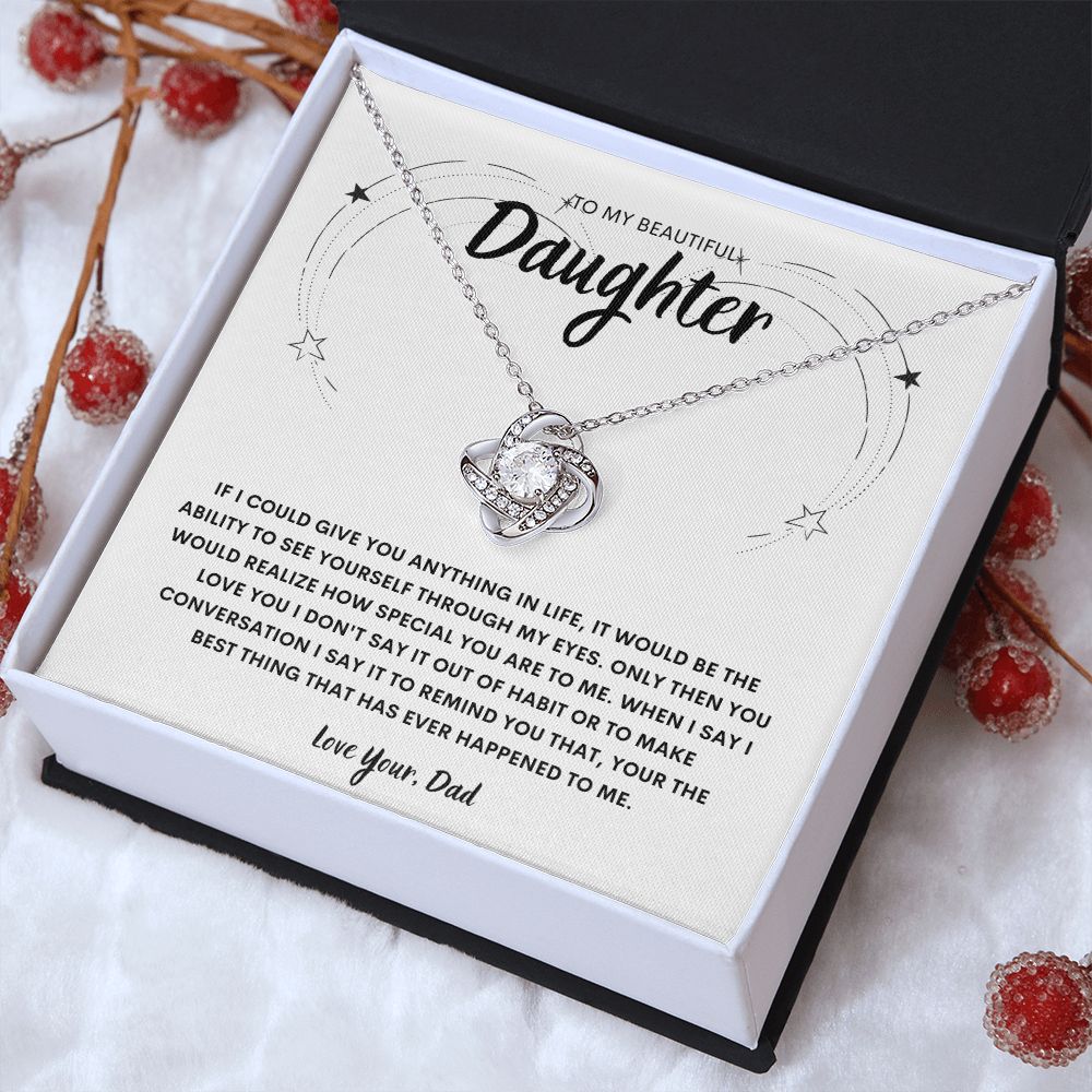 To My Daughter, Love Dad, Sentimental Necklace