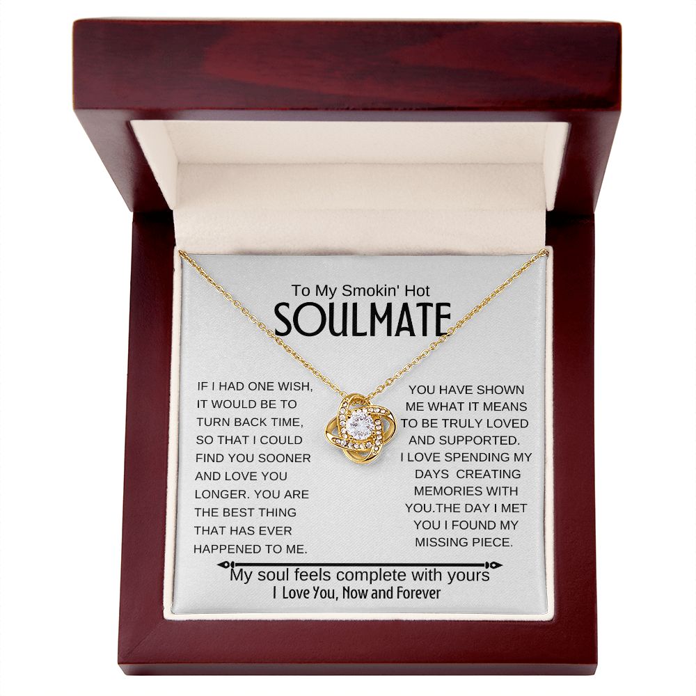 To My Soulmate ~ Stainless Steel, Love knot