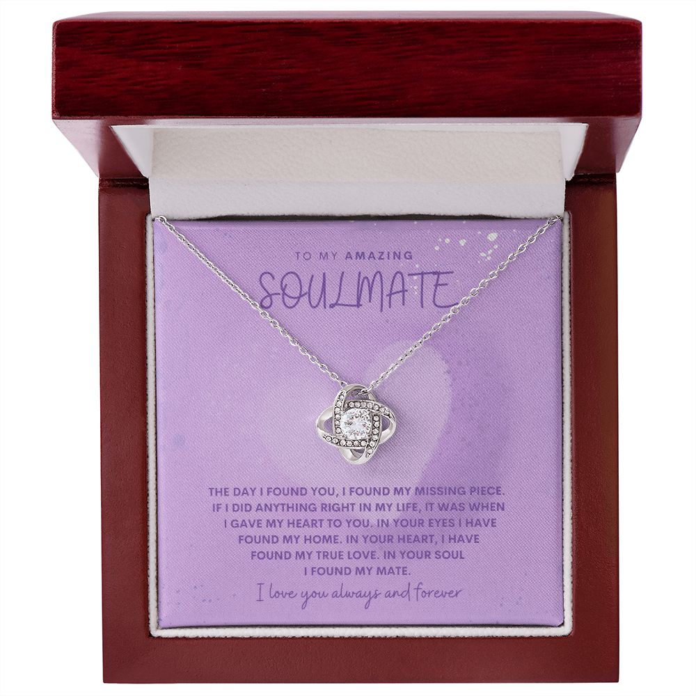 To My Soulmate Necklace, Wife Gift, Friendship Gift, Anniversary Gift, Soulmate Gift