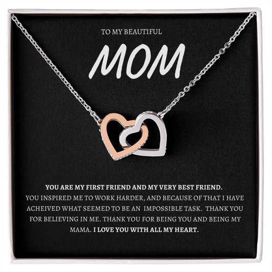 Mom ~ My First Friend / Connecting Hearts Necklace