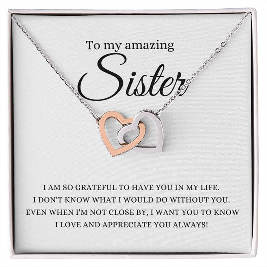 To My Sister Necklace, Birthday Gift, Gifts For Her