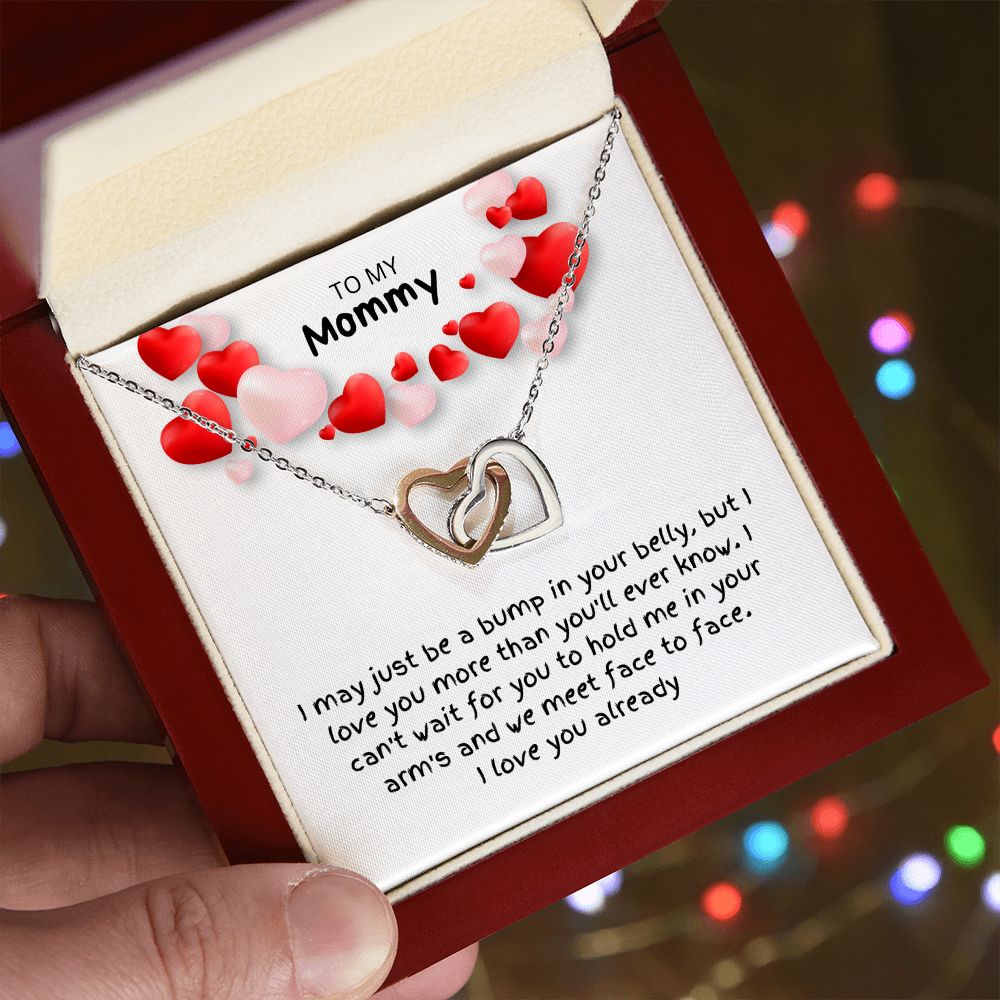 Mommy ~ I Love You Already / Connecting Hearts Necklace
