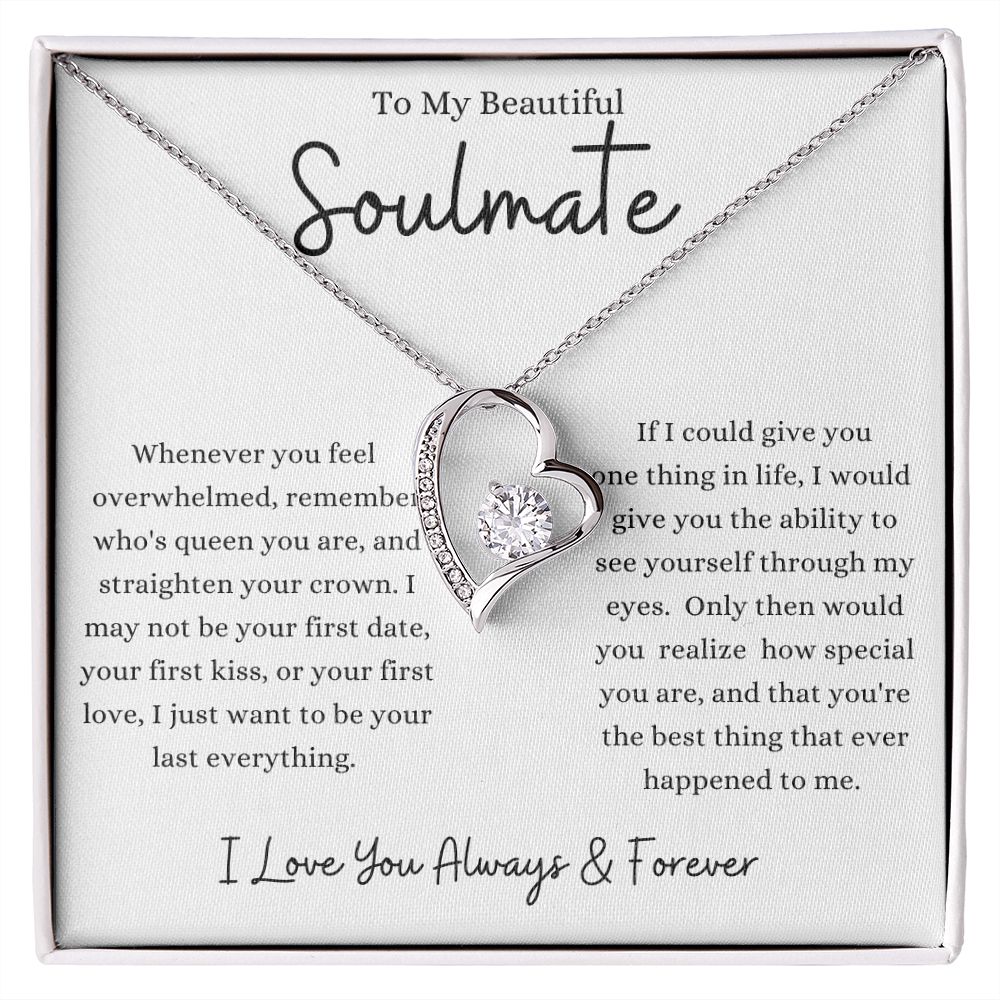 To My Soulmate Heart Necklace, Birthday Gift, Men's Watch, Soulmate Gifts, Men's Gifts, Husband Gifts