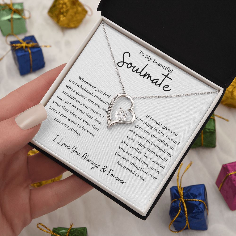 To My Soulmate Heart Necklace, Birthday Gift, Men's Watch, Soulmate Gifts, Men's Gifts, Husband Gifts