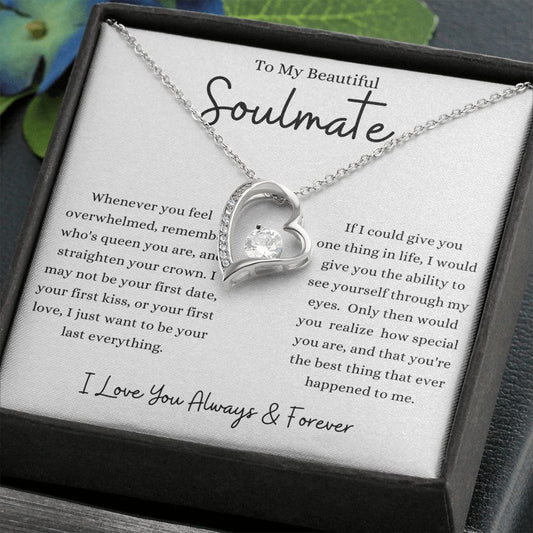 To My Soulmate Heart Necklace, Birthday Gift, Men's Watch, Soulmate Gifts, Men's Gifts, Husband Gifts