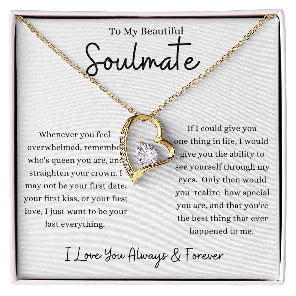 To My Soulmate Heart Necklace, Birthday Gift, Men's Watch, Soulmate Gifts, Men's Gifts, Husband Gifts