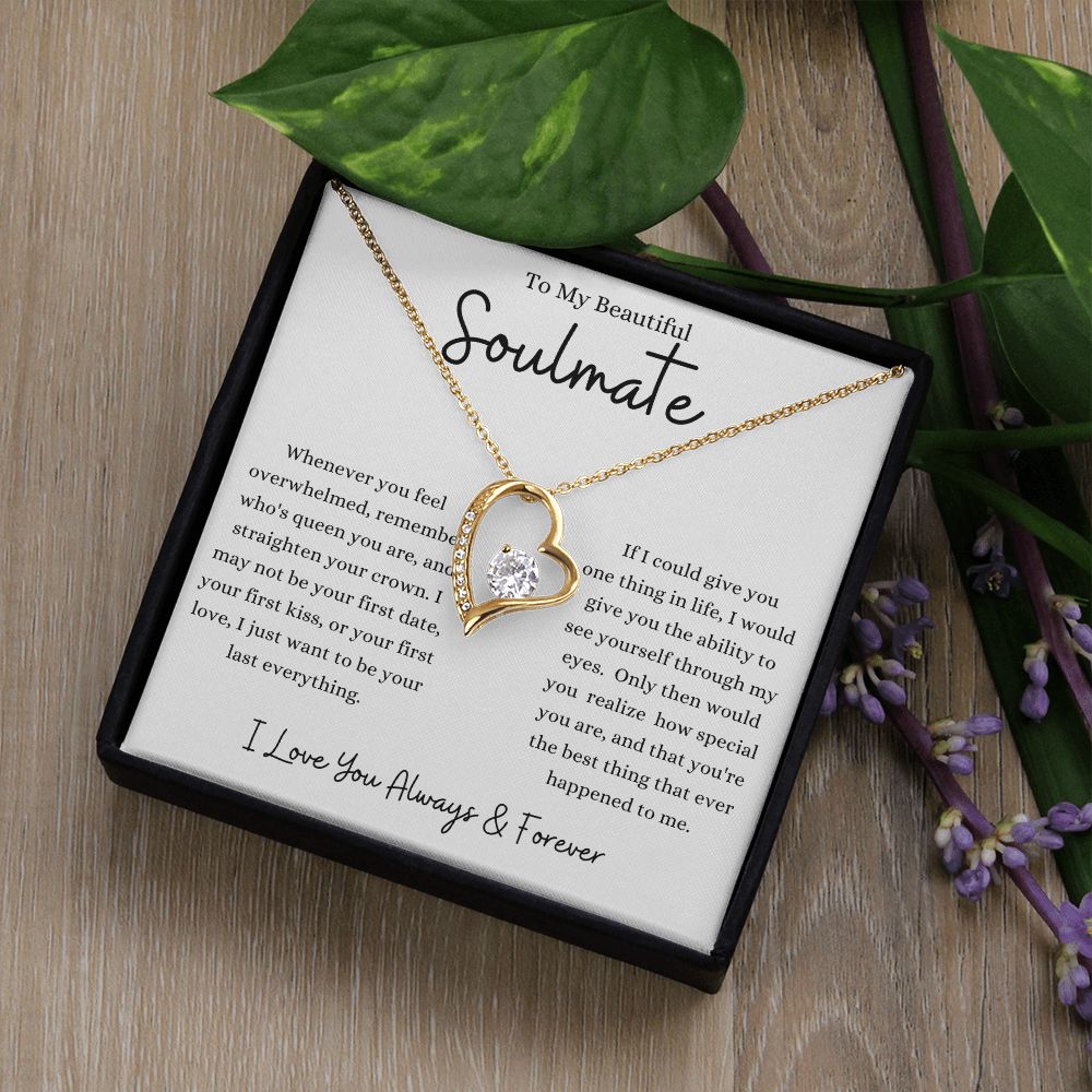 To My Soulmate Heart Necklace, Birthday Gift, Men's Watch, Soulmate Gifts, Men's Gifts, Husband Gifts