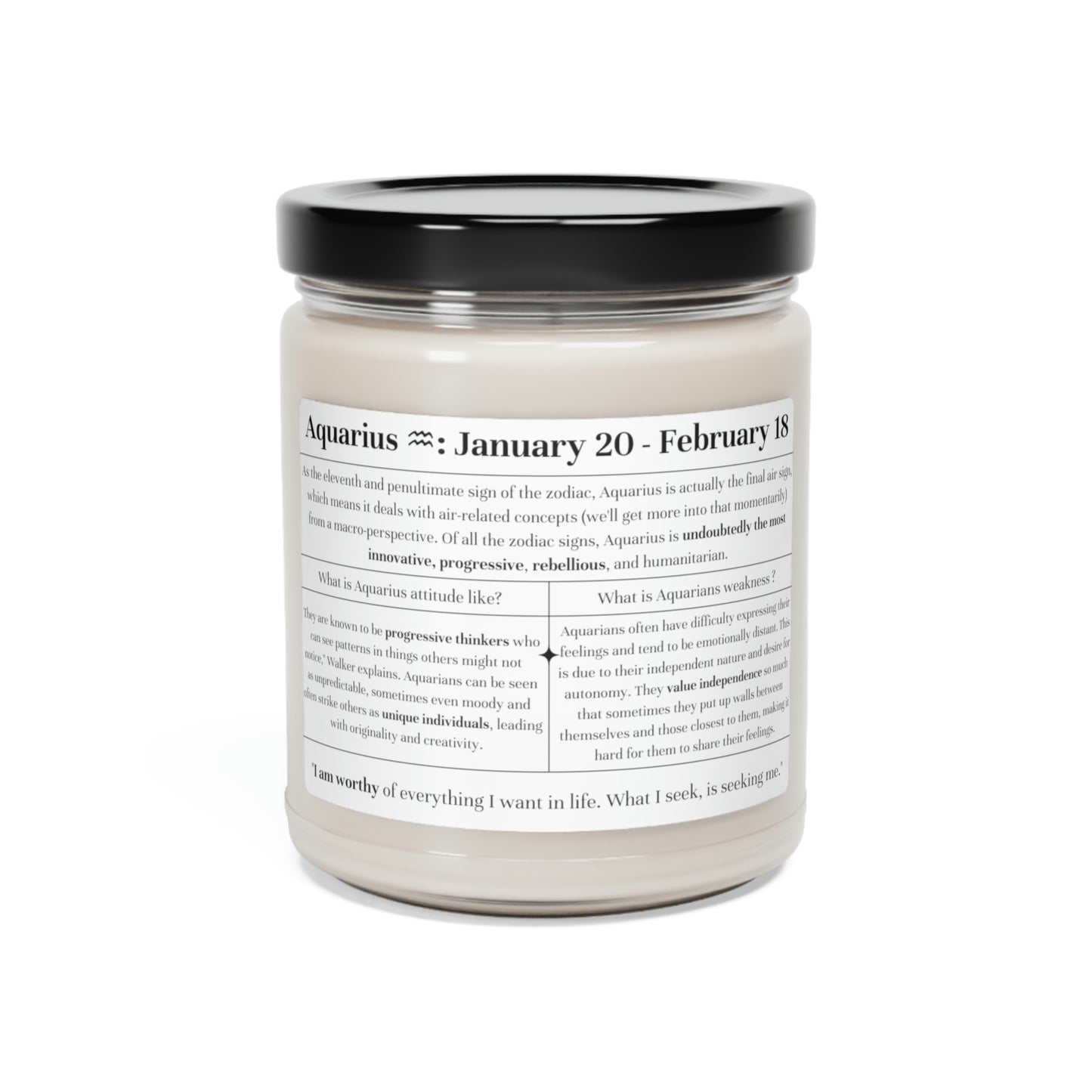 Aquarius ♒️: January 20 - February 18 Candle